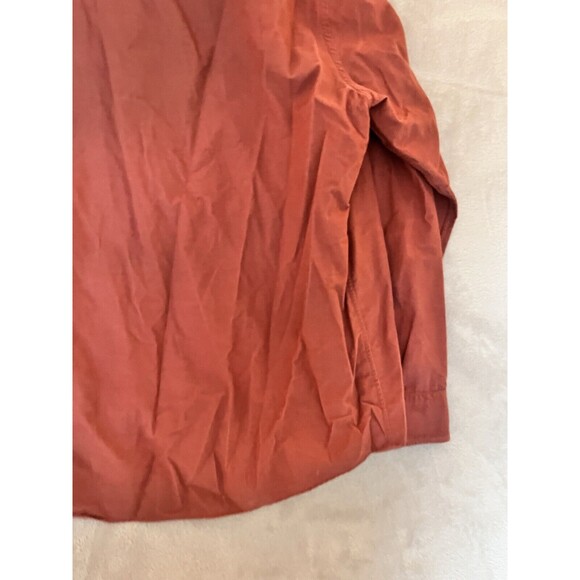 Faherty Corduroy Shirt Burnt Russet Orange Red Button Up Casual Men's Size XL - Picture 7 of 9